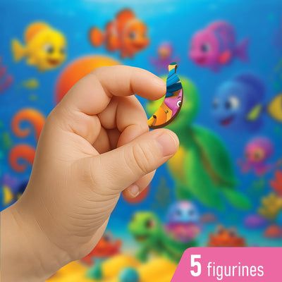 WOODEN.CITY – Oktopus Und Schildkröte | 3D Holzpuzzle - Lama Welt