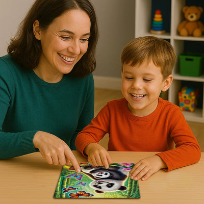 WOODEN.CITY – Panda - Schmetterlingsreise | 3D Holzpuzzle - Lama Welt