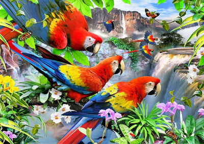 WOODEN.CITY – Papageieninsel | 3D Holzpuzzle - Lama Welt