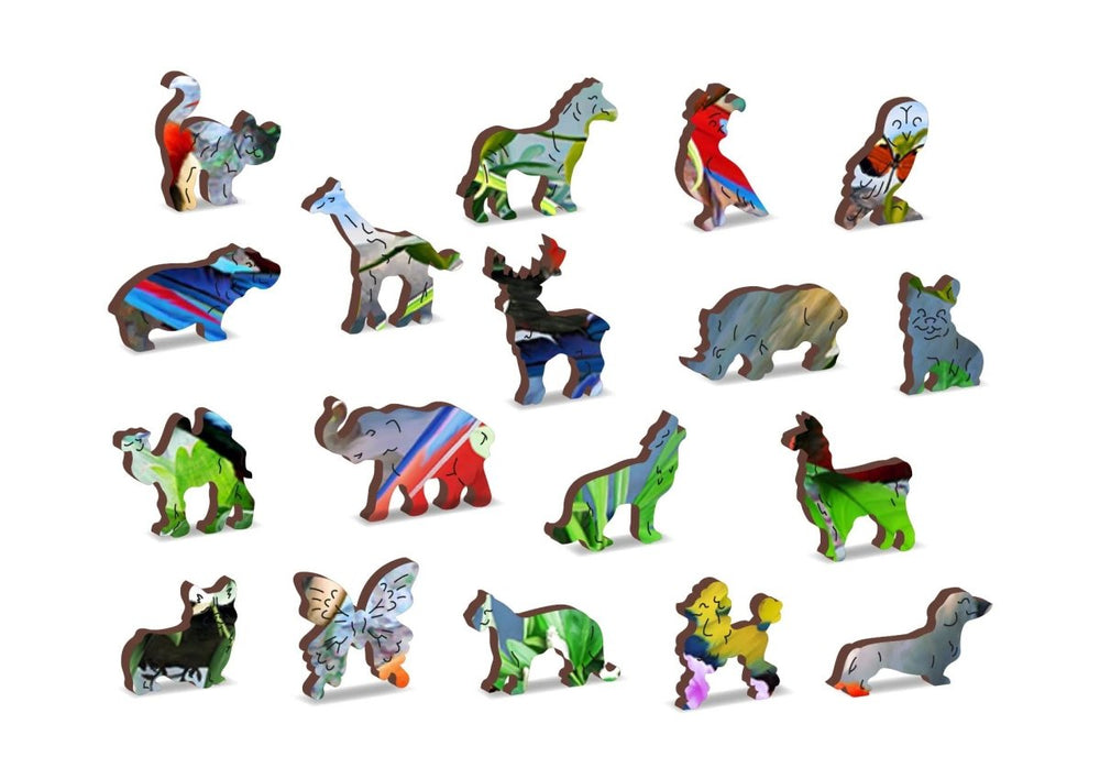 WOODEN.CITY – Papageieninsel | 3D Holzpuzzle - Lama Welt