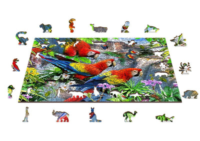 WOODEN.CITY – Papageieninsel | 3D Holzpuzzle - Lama Welt
