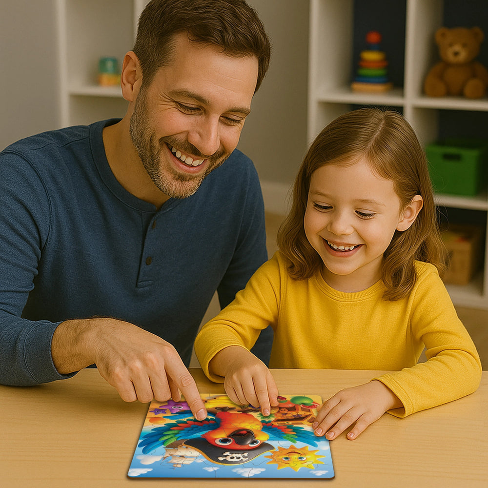 WOODEN.CITY – Piratenpapagei | 3D Holzpuzzle - Lama Welt