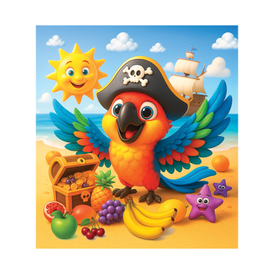 WOODEN.CITY – Piratenpapagei | 3D Holzpuzzle - Lama Welt