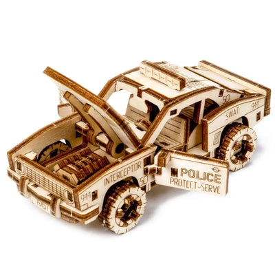 WOODEN.CITY – Polizeiwagen | 3D Holzpuzzle - Lama Welt