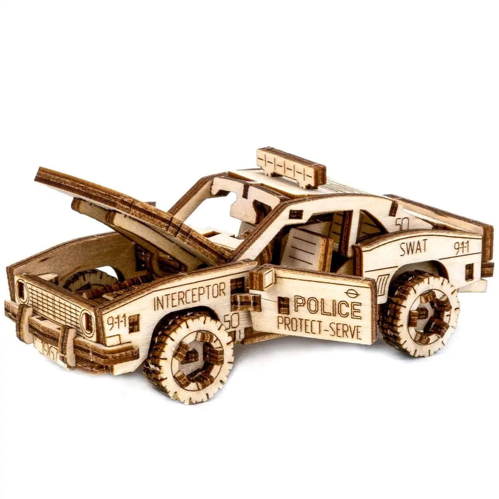 WOODEN.CITY – Polizeiwagen | 3D Holzpuzzle - Lama Welt