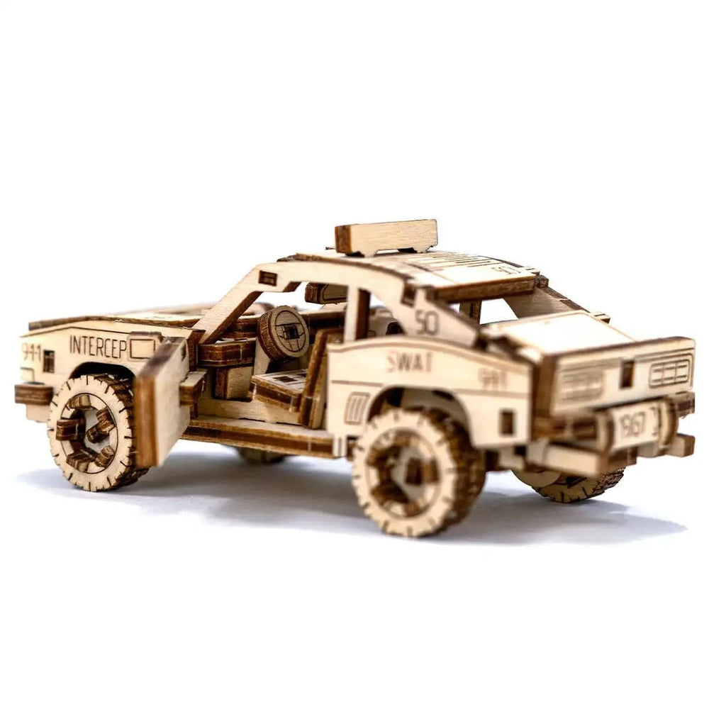 WOODEN.CITY – Polizeiwagen | 3D Holzpuzzle - Lama Welt
