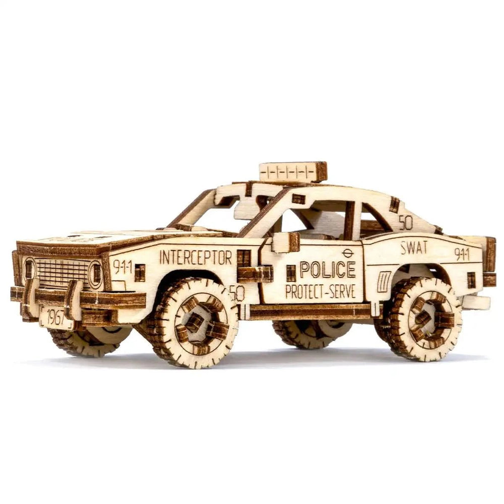 WOODEN.CITY – Polizeiwagen | 3D Holzpuzzle - Lama Welt