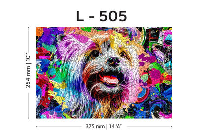 WOODEN.CITY – Pop Art Yorkshire Terrier | 3D Holzpuzzle - Lama Welt