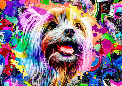 WOODEN.CITY – Pop Art Yorkshire Terrier | 3D Holzpuzzle - Lama Welt