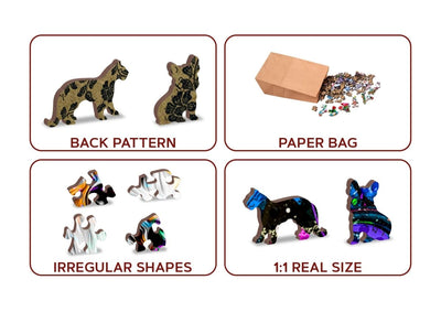 WOODEN.CITY – Pop Art Yorkshire Terrier | 3D Holzpuzzle - Lama Welt