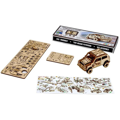 WOODEN.CITY – Rallye - Wagen 1 | 3D Holzpuzzle - Lama Welt