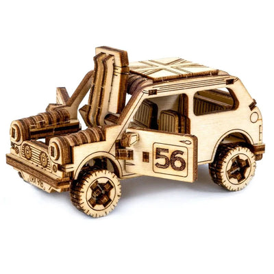WOODEN.CITY – Rallye - Wagen 1 | 3D Holzpuzzle - Lama Welt