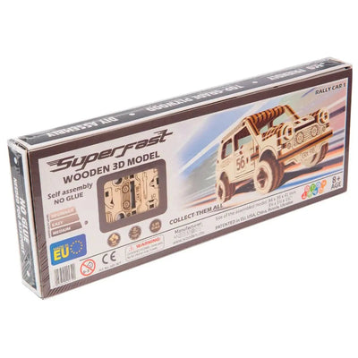 WOODEN.CITY – Rallye - Wagen 1 | 3D Holzpuzzle - Lama Welt