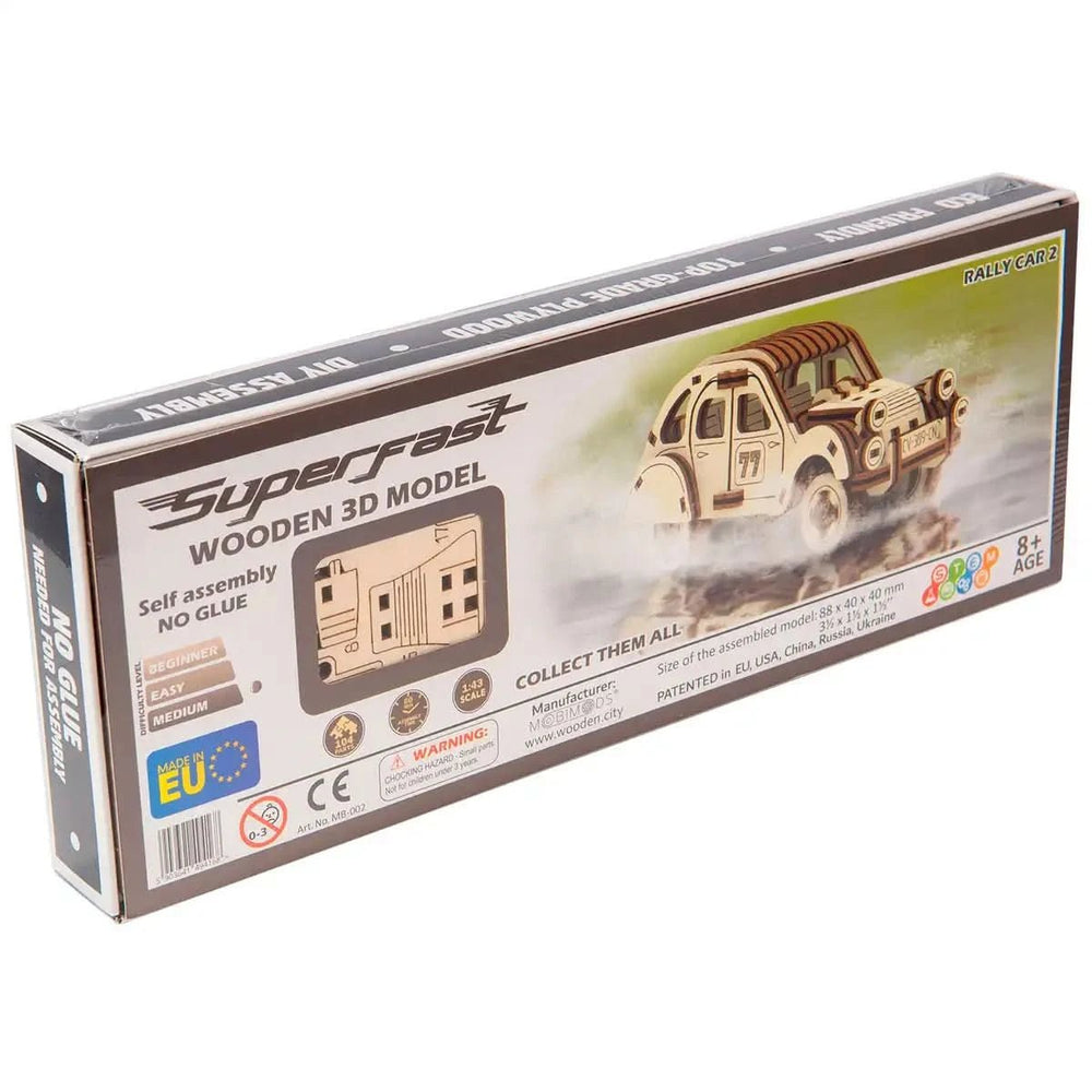 WOODEN.CITY – Rallye - Wagen 2 | 3D Holzpuzzle - Lama Welt