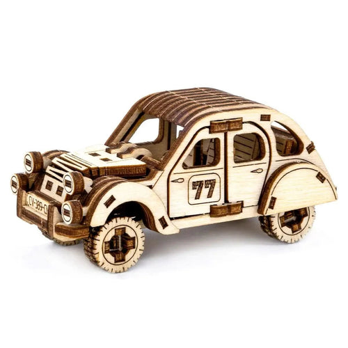 WOODEN.CITY – Rallye - Wagen 2 | 3D Holzpuzzle - Lama Welt