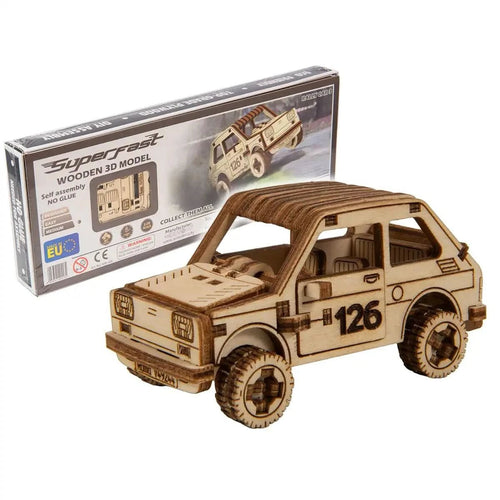 WOODEN.CITY – Rallye - Wagen 3 | 3D Holzpuzzle - Lama Welt