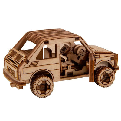 WOODEN.CITY – Rallye - Wagen 3 | 3D Holzpuzzle - Lama Welt