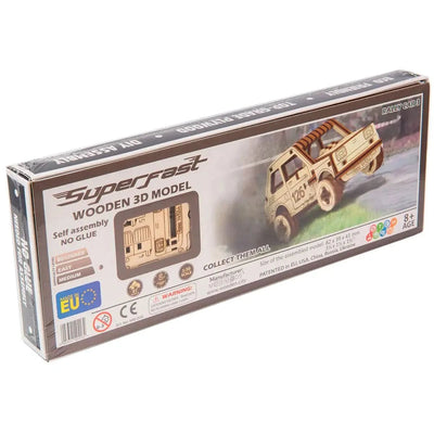 WOODEN.CITY – Rallye - Wagen 3 | 3D Holzpuzzle - Lama Welt