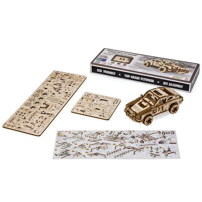 WOODEN.CITY – Rallye - Wagen 4 | 3D Holzpuzzle - Lama Welt