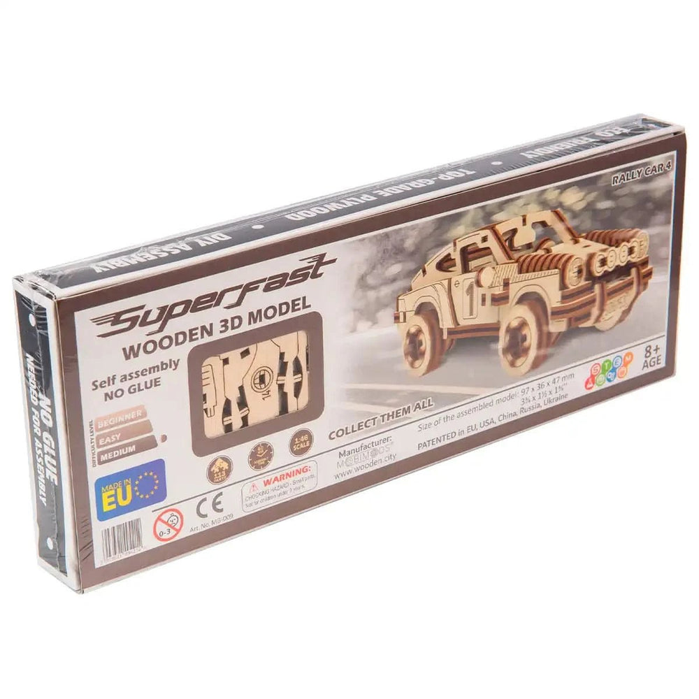 WOODEN.CITY – Rallye - Wagen 4 | 3D Holzpuzzle - Lama Welt
