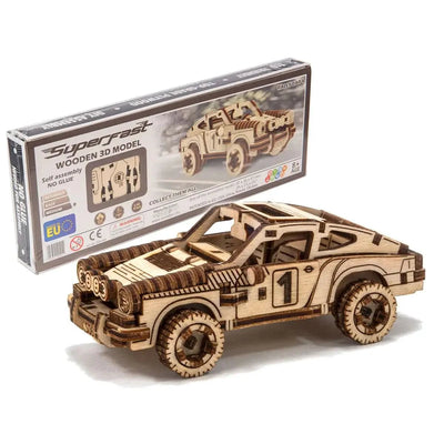 WOODEN.CITY – Rallye - Wagen 4 | 3D Holzpuzzle - Lama Welt
