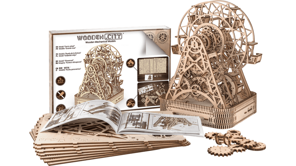 WOODEN.CITY – Riesenrad | 3D Holzpuzzle - Lama Welt