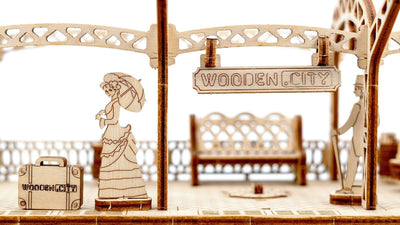 WOODEN.CITY – Rundbahn Mit Kreuzung | 3D Holzpuzzle - Lama Welt