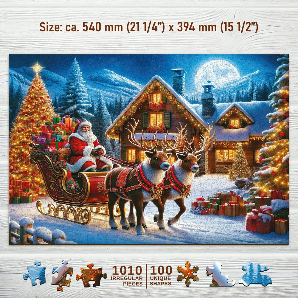 WOODEN.CITY – Santa Klaus Kommt | 3D Holzpuzzle - Lama Welt