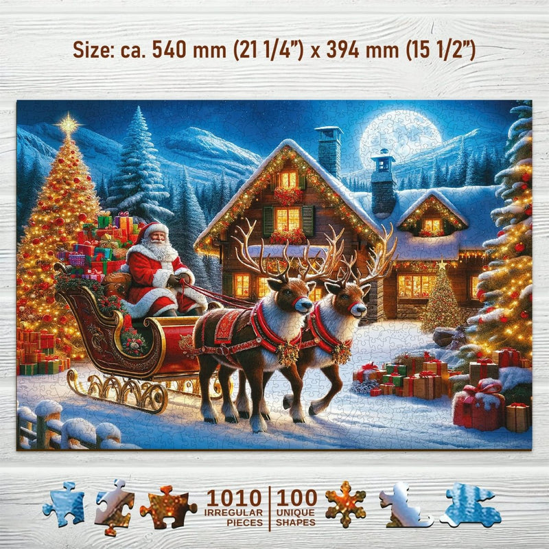 WOODEN.CITY – Santa Klaus Kommt | 3D Holzpuzzle - Lama Welt