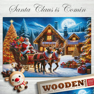 WOODEN.CITY – Santa Klaus Kommt | 3D Holzpuzzle - Lama Welt