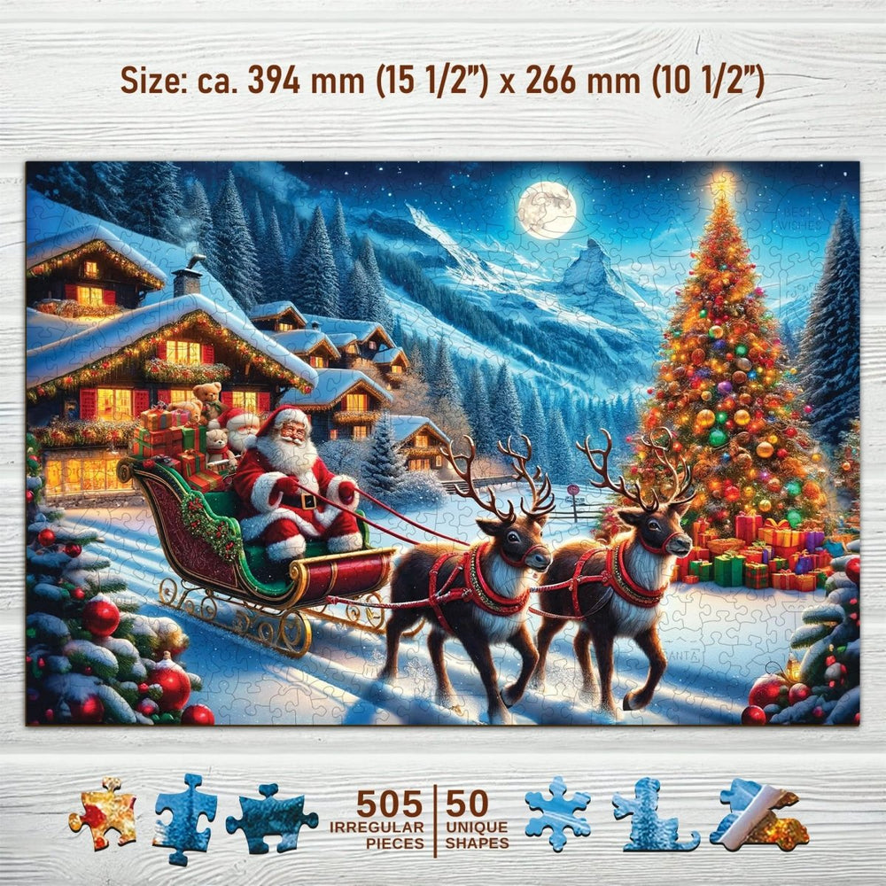 WOODEN.CITY – Santas Schlitten | 3D Holzpuzzle - Lama Welt