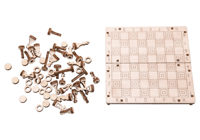 WOODEN.CITY – Schach/Dame 2 In 1 Set | 3D Holzpuzzle - Lama Welt