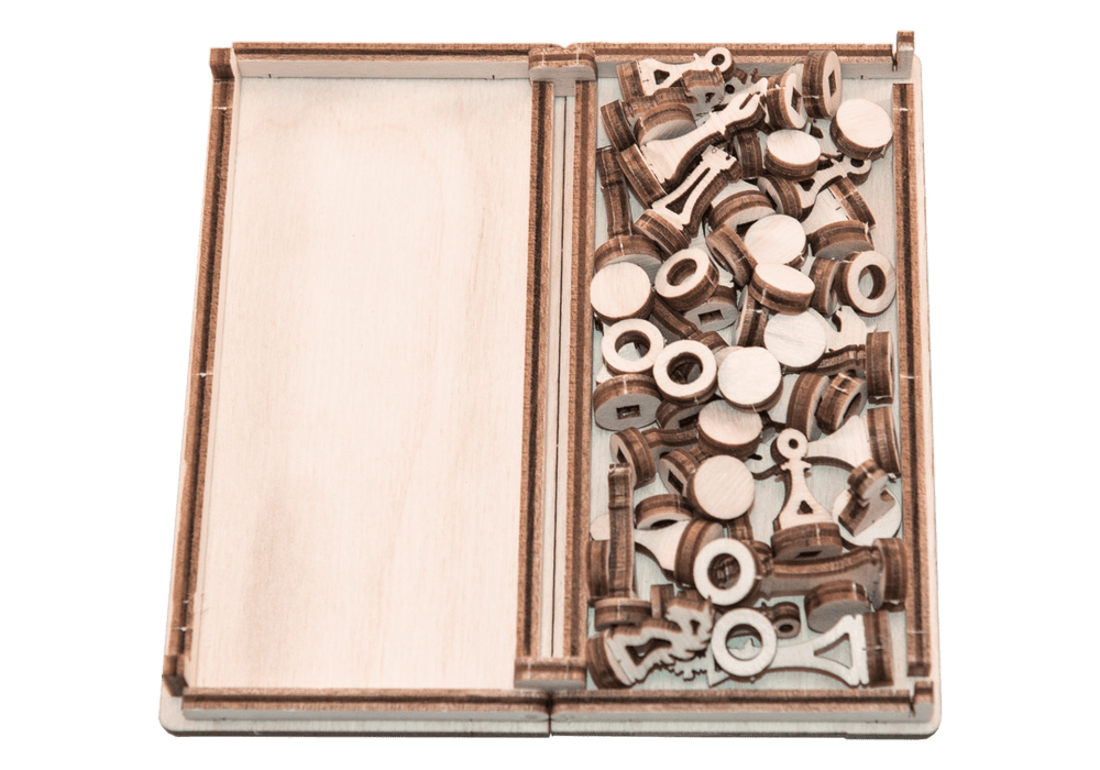 WOODEN.CITY – Schach/Dame 2 In 1 Set | 3D Holzpuzzle - Lama Welt