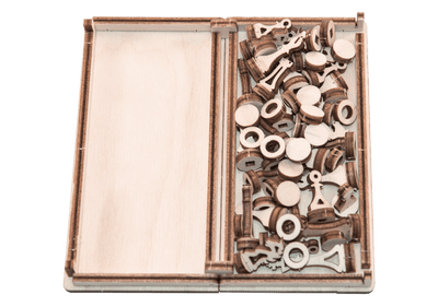 WOODEN.CITY – Schach/Dame 2 In 1 Set | 3D Holzpuzzle - Lama Welt