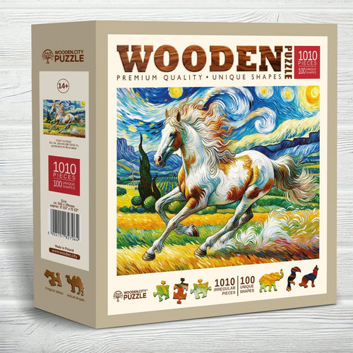 WOODEN.CITY – Schnelles Pferd | 3D Holzpuzzle - Lama Welt
