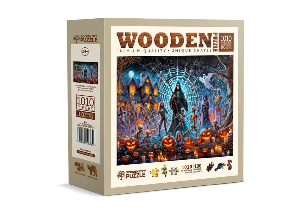WOODEN.CITY – Sensenmanns Halloween | 3D Holzpuzzle - Lama Welt