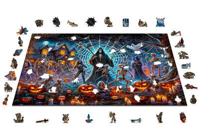 WOODEN.CITY – Sensenmanns Halloween | 3D Holzpuzzle - Lama Welt