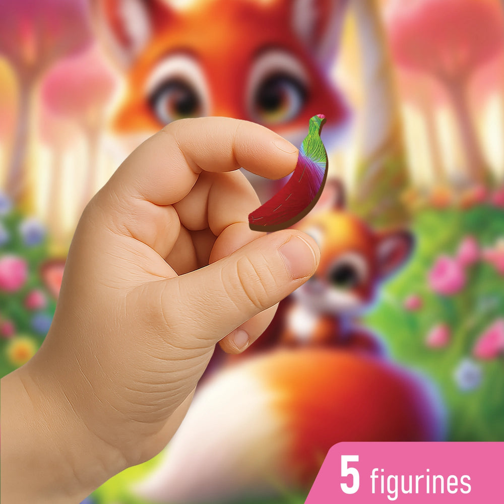 WOODEN.CITY – Skurrile Fuchsfamilie | 3D Holzpuzzle - Lama Welt