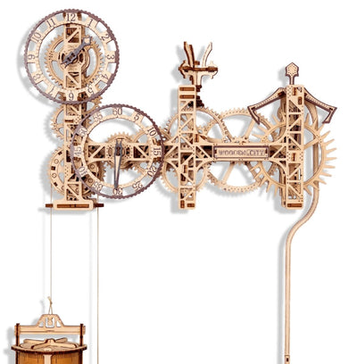 WOODEN.CITY – Steampunk Wanduhr | 3D Holzpuzzle - Lama Welt