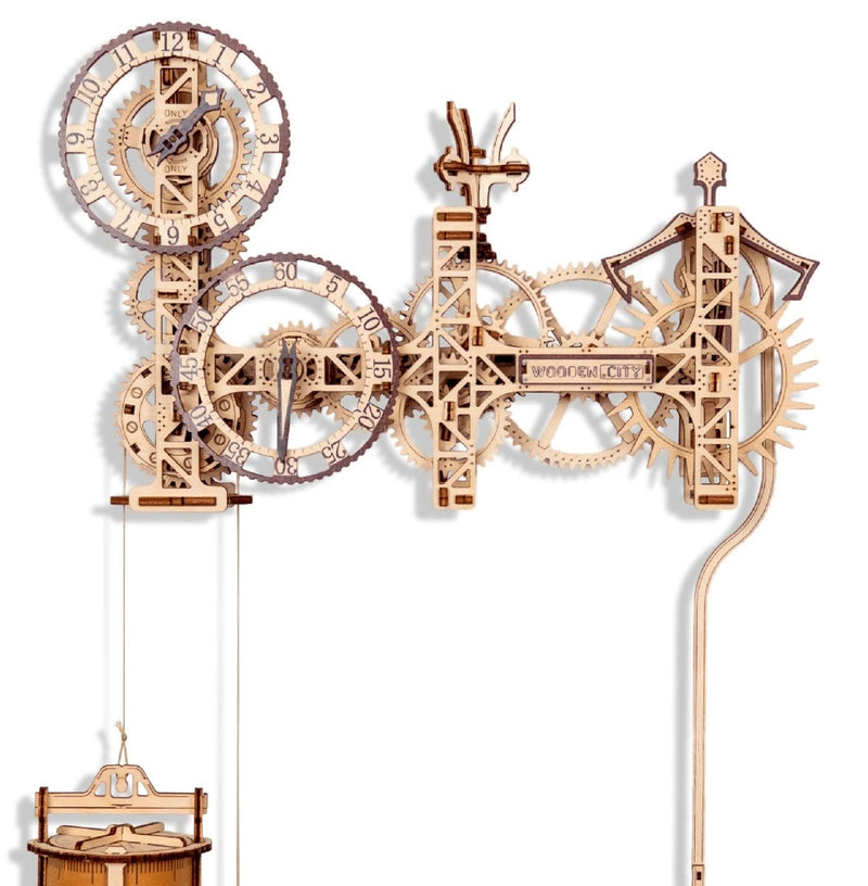WOODEN.CITY – Steampunk Wanduhr | 3D Holzpuzzle - Lama Welt