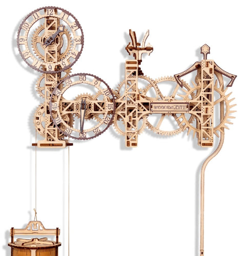 WOODEN.CITY – Steampunk Wanduhr | 3D Holzpuzzle - Lama Welt