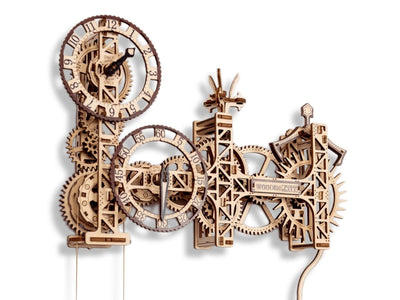 WOODEN.CITY – Steampunk Wanduhr | 3D Holzpuzzle - Lama Welt