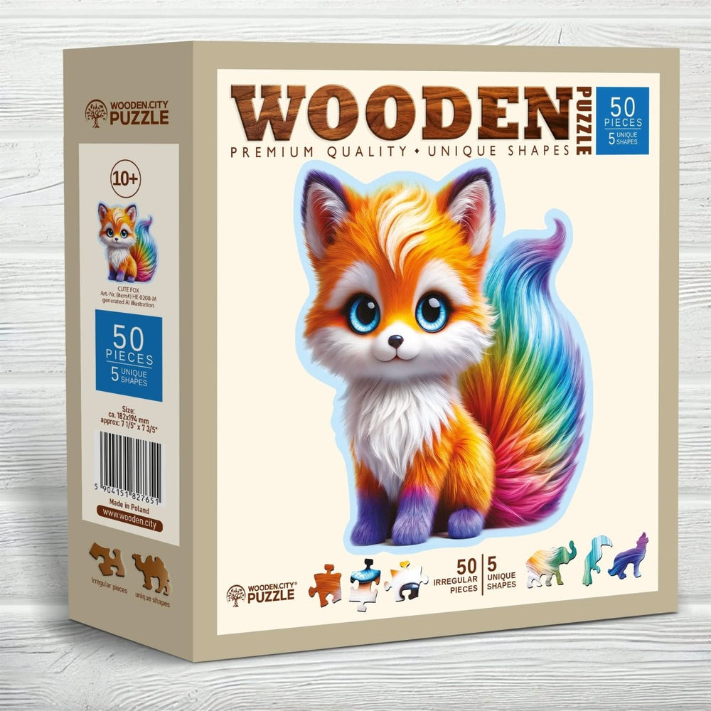 WOODEN.CITY – Süßer Fuchs | 3D Holzpuzzle - Lama Welt