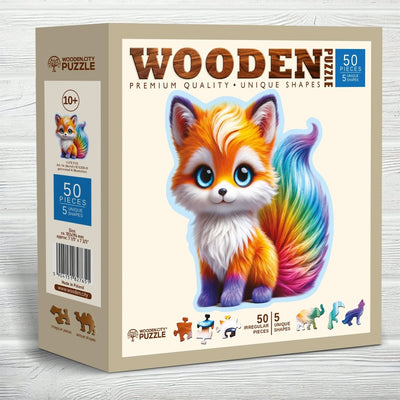 WOODEN.CITY – Süßer Fuchs | 3D Holzpuzzle - Lama Welt