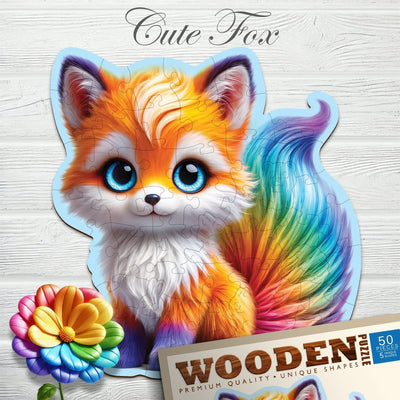 WOODEN.CITY – Süßer Fuchs | 3D Holzpuzzle - Lama Welt