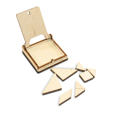 WOODEN.CITY – Tangram (Geometrisches Puzzle) | 3D Holzpuzzle - Lama Welt