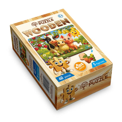 WOODEN.CITY – Tiere Im Obstgarten | 3D Holzpuzzle - Lama Welt