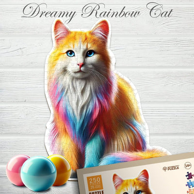 WOODEN.CITY – Traumhafte Regenbogenkatze | 3D Holzpuzzle - Lama Welt