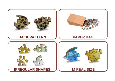 WOODEN.CITY – Tropische Fische | 3D Holzpuzzle - Lama Welt