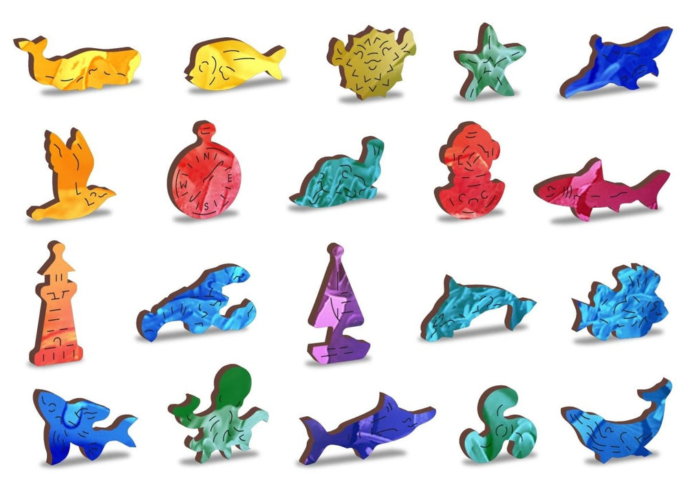 WOODEN.CITY – Tropische Fische | 3D Holzpuzzle - Lama Welt